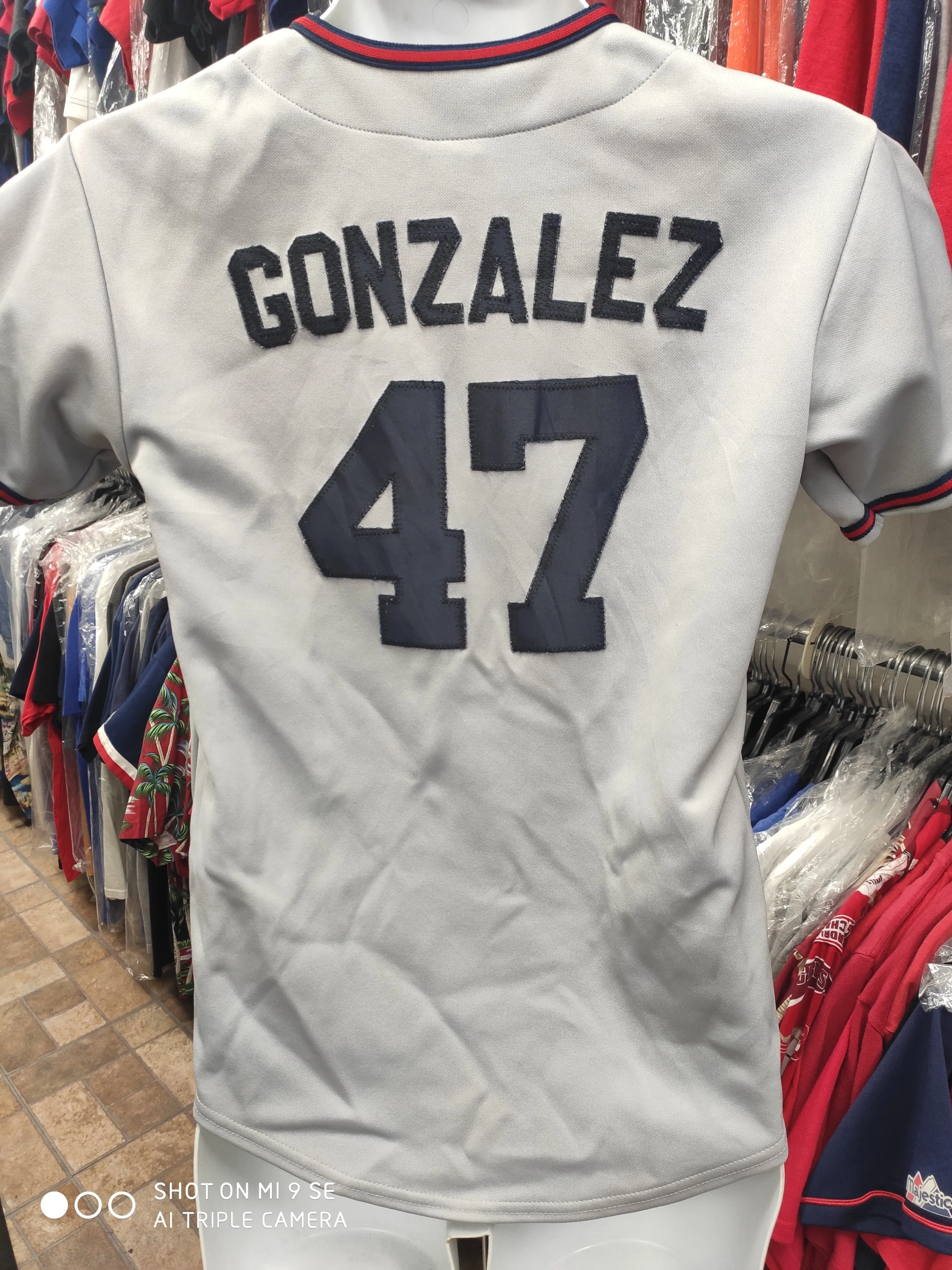 Vintage #47 GIO GONZALEZ Washington Nationals MLB Majestic Jersey YL