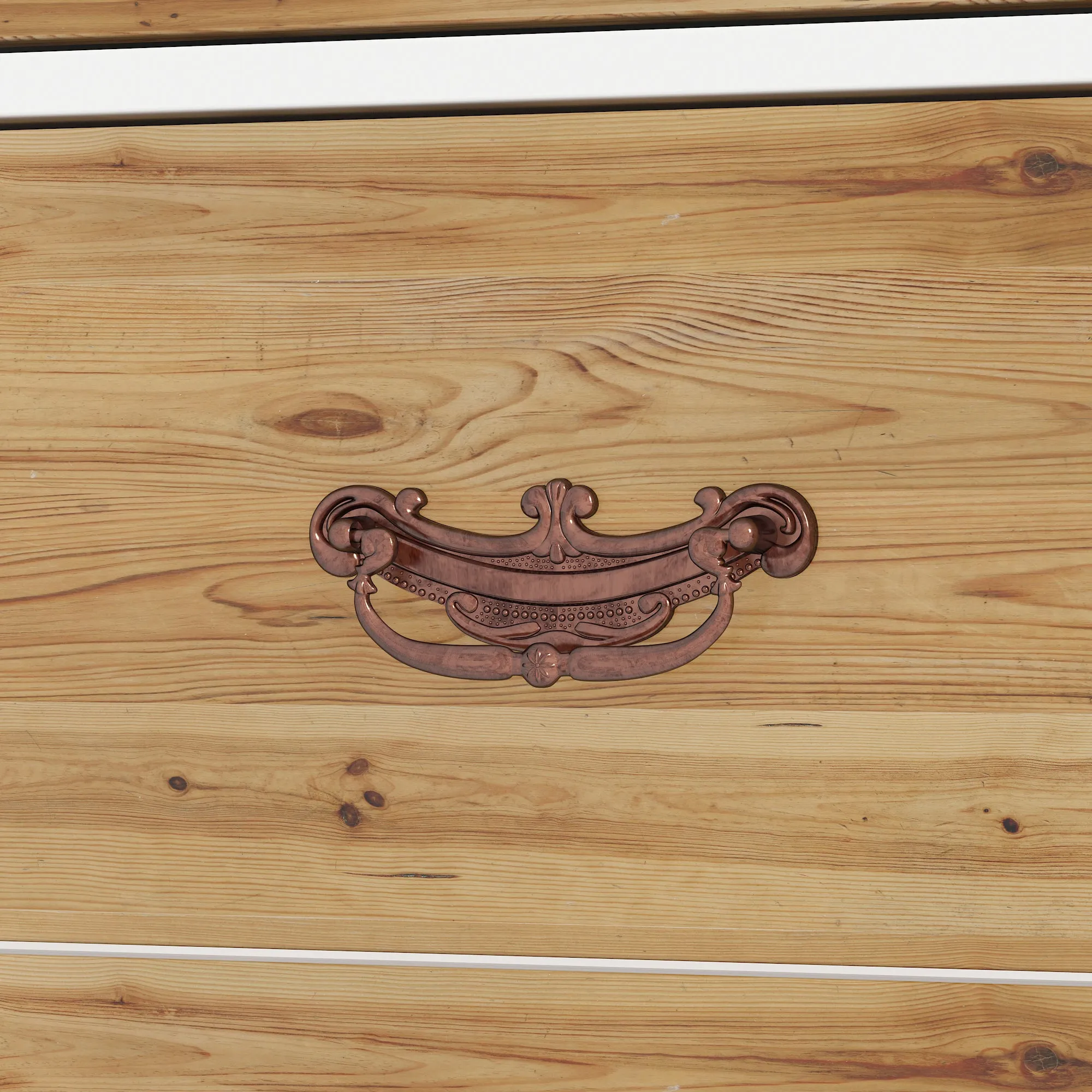 Wardrobe With Exquisite Carvings and Mirror