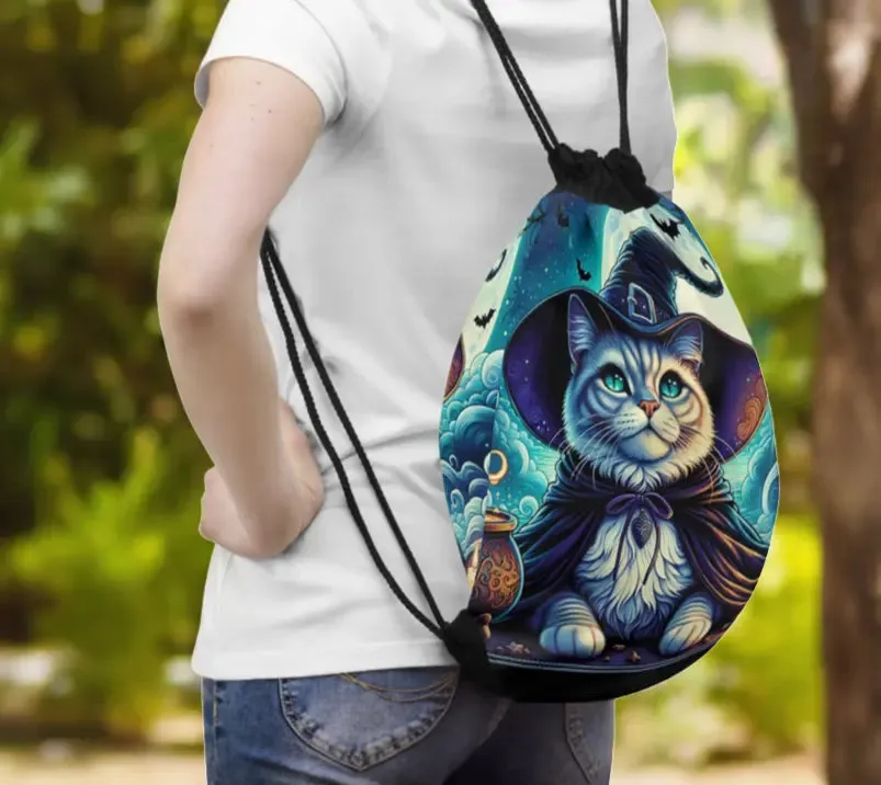 Witchy Cat - Drawstring Bag