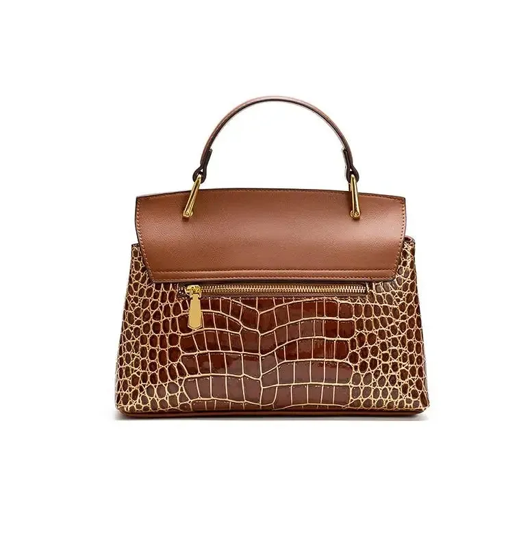 Women's Crocodile Pattern Leather Shell Bags