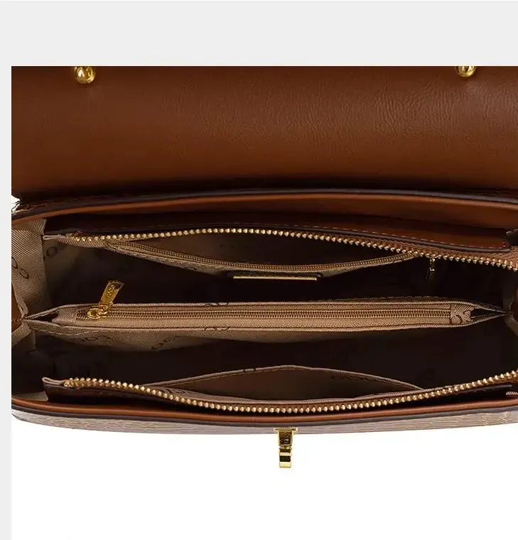 Women's Crocodile Pattern Leather Shell Bags