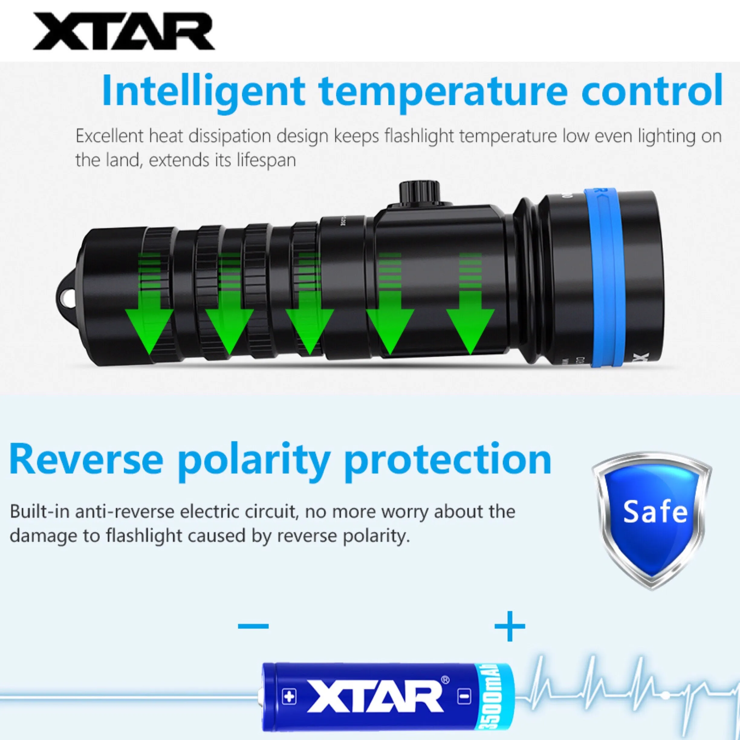 XTAR D26 1600 100M Diving Flashlight