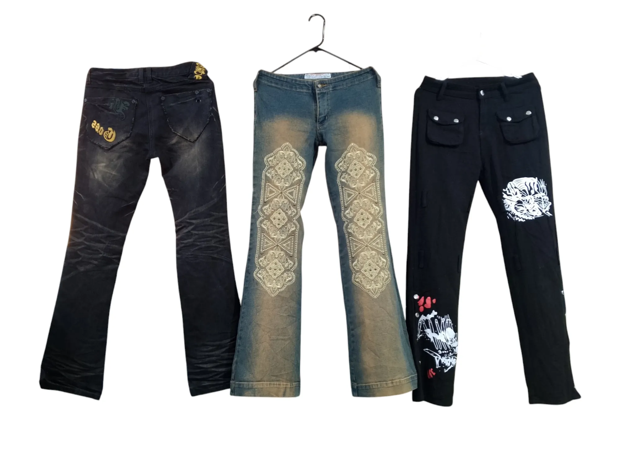 Y2K aesthetic unique jeans - 11 pcs